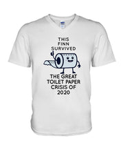 Load image into Gallery viewer, This Finn Survived The Great Toilet Paper Crisis Of 2020 Guys V-Neck
