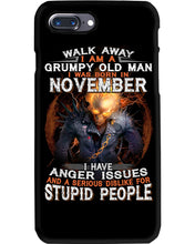 Load image into Gallery viewer, Walk Away I Am A Grumpy Old Man Who Was Born In November Birthday Gift Phone case
