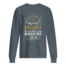 Load image into Gallery viewer, Vintage Funny My 45th Birthday The One Where I Was Quarantined Sweatshirt
