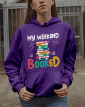 Load image into Gallery viewer, Vintage Funny My Weekend Booked Gift For Book Lovers Hoodie
