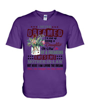 Load image into Gallery viewer, Protea Being A Daughter In Law Of A Freaking Awesome Mother In Law Gift For Women Guys V-Neck

