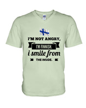 Load image into Gallery viewer, I'm Not Angry I'm Finnish I Smile From The Inside Trending Guys V-Neck
