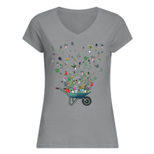 Load image into Gallery viewer, Garden Flying Unique Design Great Gift For Garden Lovers Ladies V-Neck
