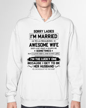 Load image into Gallery viewer, I'm The Lucky One Because I Get To Be Her Husband Gift For Husband Hoodie
