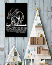 Load image into Gallery viewer, Baseball Catching The Holiday Spirit Gift For Baseball Players Vertical Poster
