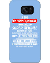Load image into Gallery viewer, Je Suis Un Homme Chanceux J'ai Line Femme Custom Design Je Suis Son Roi Phone case
