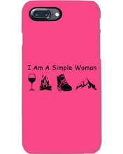 Load image into Gallery viewer, Simple Woman Loves Wine Camping Shoes And Climbing Phone case
