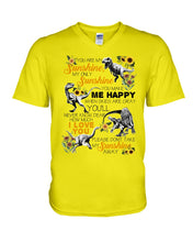 Load image into Gallery viewer, My Only Sunshine Make Me Happy Special Custom Design Guys V-Neck

