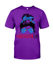 Load image into Gallery viewer, Firefighter Make You Life Safe Lady With Blue Ribbonhead Gift For Women Guys Tee

