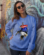 Load image into Gallery viewer, Eagle Giant Scratch USA Flag Gift For Women Sweatshirt
