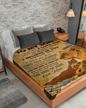 Load image into Gallery viewer, When Life Tries To Knock You Down Lion Mom And Her Child Mama Gift For Son Sherpa Blanket
