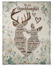 Load image into Gallery viewer, Go Hunting Grandma Gift For Granddaughter My Love For You Fleece Blanket
