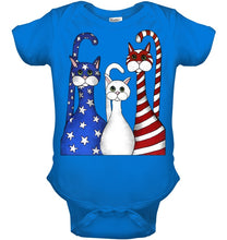 Load image into Gallery viewer, Cat Happy America  Independence's Day Special Custom Design Baby Onesie
