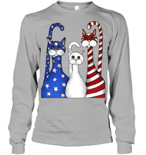 Load image into Gallery viewer, Cat Happy America  Independence's Day Special Custom Design Unisex Long Sleeve
