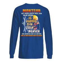 Load image into Gallery viewer, Het Moeilijkste Deel Van Mijn Werk Is Aardig Zijn Tegen Mensen Unisex Long Sleeve
