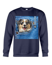 Load image into Gallery viewer, Australian Shepherd In Denim Pocket Gift For Dog Lovers Sweatshirt
