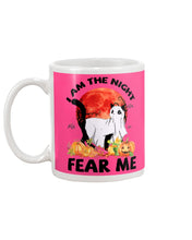 Load image into Gallery viewer, I Am The Night Fear Me Ghost Cat Gift For Cat Lovers Mug

