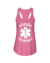 Load image into Gallery viewer, My Job Is To Save Your Ass Unique Custom Design Meaningful Gift Ladies Flowy Tank

