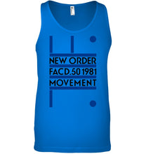 Load image into Gallery viewer, New Order Facd 501981 Movement Simple Unique Custom Design Unisex Tank Top
