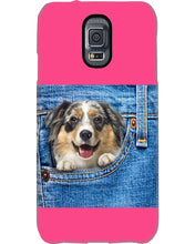 Load image into Gallery viewer, Australian Shepherd In Denim Pocket Gift For Dog Lovers Phone case
