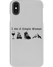 Load image into Gallery viewer, Simple Woman Loves Wine Camping Shoes And Climbing Phone case
