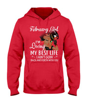 Load image into Gallery viewer, Betty Boop February Girl Living My Best Life Birthday Meaningful Gift Hoodie
