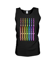 Load image into Gallery viewer, Seven Flute Rainbow Design Gift For Flute Lovers Unisex Tank Top
