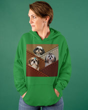 Load image into Gallery viewer, Three Cute Shih Tzu In Bag Gift For Dog Lovers Hoodie
