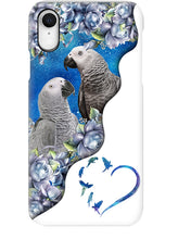 Load image into Gallery viewer, Magical Gray Couple African Parrot Gift For Bird Lovers Phone case
