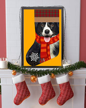 Load image into Gallery viewer, Santa Border Collie In Stock Gift For Dog Lovers Vertical Poster
