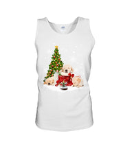 Load image into Gallery viewer, Funny Golden Retrievers Sleep In Red Boots Gift For Dog Lovers Unisex Tank Top
