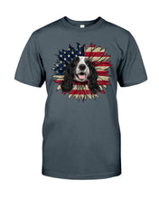 Load image into Gallery viewer, English Cocker Spaniel US Sunflower Gift For Dog Lovers Guys Tee
