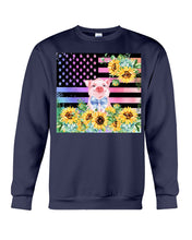 Load image into Gallery viewer, Pig America Flag Sunflower Special Custom Design Sweatshirt
