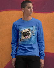 Load image into Gallery viewer, baby Pug In Denim Pocket Gift For Dog Lovers Unisex Long Sleeve
