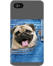 Load image into Gallery viewer, baby Pug In Denim Pocket Gift For Dog Lovers Phone case
