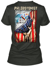 Load image into Gallery viewer, Philebotomist American Flag Special Custom Design Personalized Job Gift Ladies V-Neck
