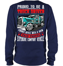 Load image into Gallery viewer, Proud To Be A Truck Driver Corner Office With A View Unisex Long Sleeve

