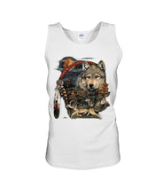 Load image into Gallery viewer, Native Wolf Gift For Wolf Lovers Unisex Tank Top
