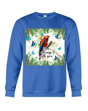 Load image into Gallery viewer, Scarlet Macaw With Butterflies I Am Always With You Gift For Lover Sweatshirt
