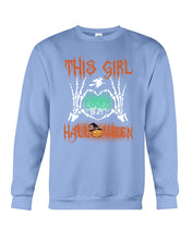 Load image into Gallery viewer, This Girl Loves Halloween Gift For Girls Sweatshirt
