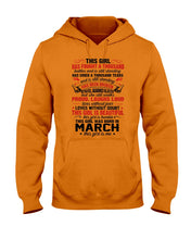 Load image into Gallery viewer, This Girl Has Fought A Thousand This Girl Was Born In March Hoodie
