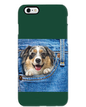 Load image into Gallery viewer, Australian Shepherd In Denim Pocket Gift For Dog Lovers Phone case
