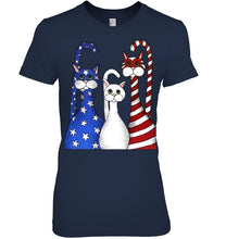 Load image into Gallery viewer, Cat Happy America  Independence's Day Special Custom Design Ladies Tee
