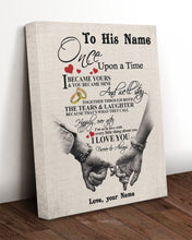 Load image into Gallery viewer, We'll Stay Together Through Both The Tears And Laughter Custom Name Gift For Husband Matte Canvas

