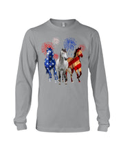 Load image into Gallery viewer, Lovely Phone Case Horse Freedom Firework Gift For Horse Lovers Unisex Long Sleeve
