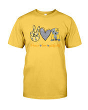 Load image into Gallery viewer, Peace Love Live  Special Custom Design For Dog Lovers Guys Tee
