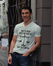 Load image into Gallery viewer, Talk Is Cheap Until You Have To Talk To A Lawyer Trending Guys V-Neck
