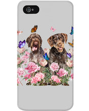 Load image into Gallery viewer, German Wirehaired Pointer With Peonies Gift For Dog Lovers Phone case
