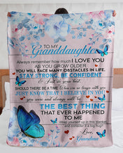 Load image into Gallery viewer, Special Gift For Granddaughter Stay Strong Be Confident Sherpa Blanket
