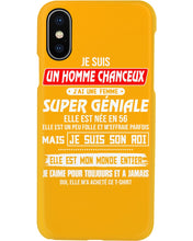 Load image into Gallery viewer, Je Suis Un Homme Chanceux J'ai Line Femme Custom Design Je Suis Son Roi Phone case
